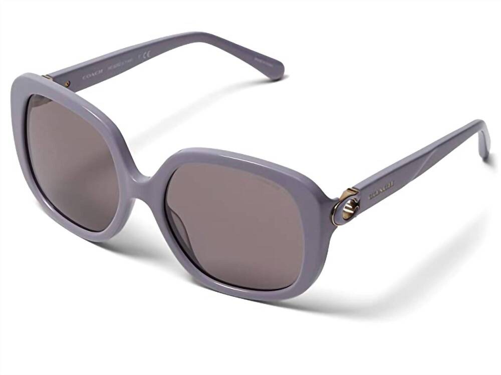 NEW COACH women's 0hc8292 56907n square sunglasses in pastel purple brown
